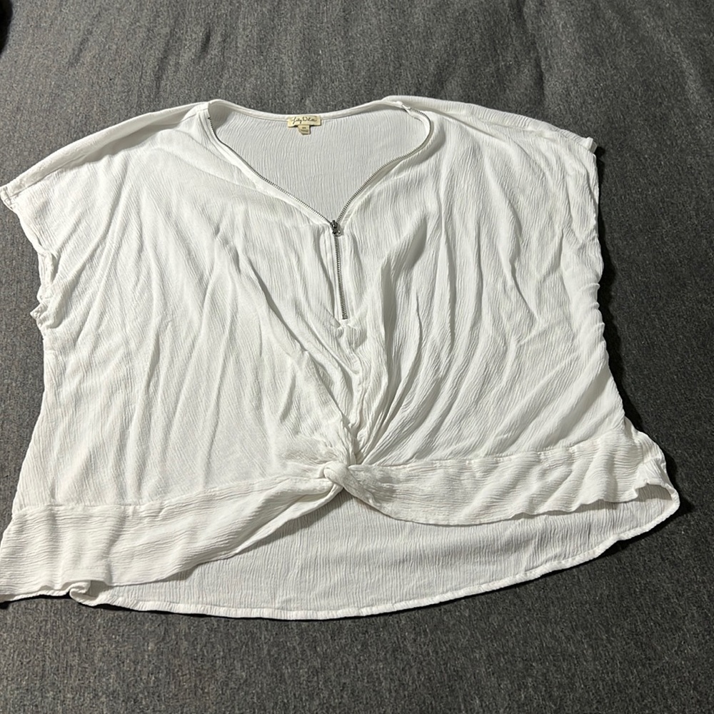 White Linen Top